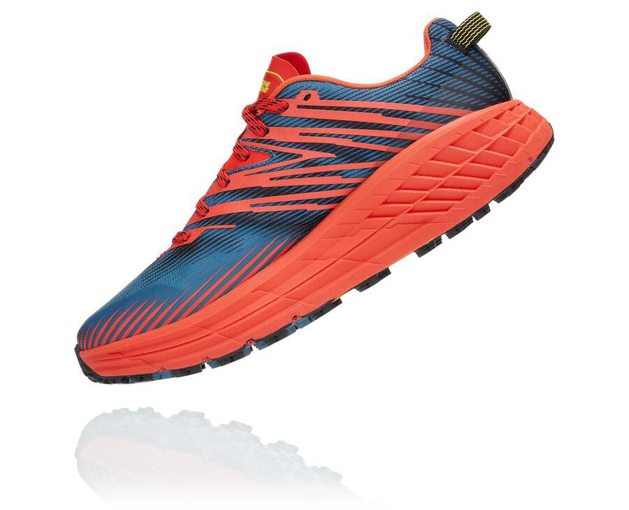 Hoka One One Mens Trail Shoes - Speedgoat 4 - Red - TCVX73901